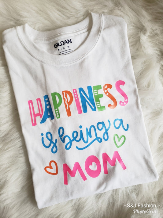 Happiness is being a mom Mother's Day Ladies Shirt