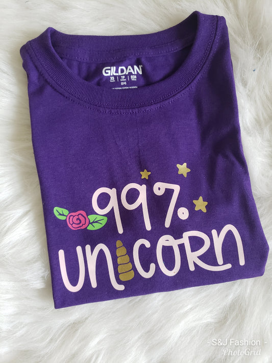 99% Unicorn Girls Shirt