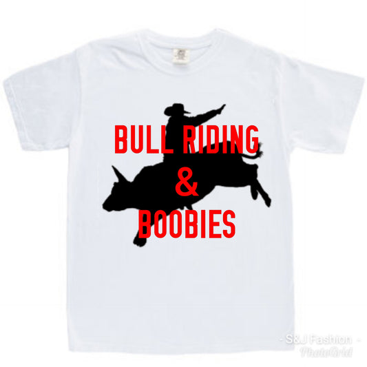 Old Town Road Bull Riding & Boobies Boys Shirt Mens Shirt