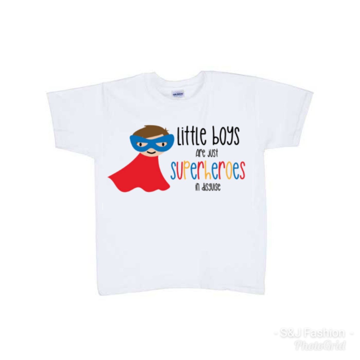 Little Boys are superhero's in disguise boys shirt
