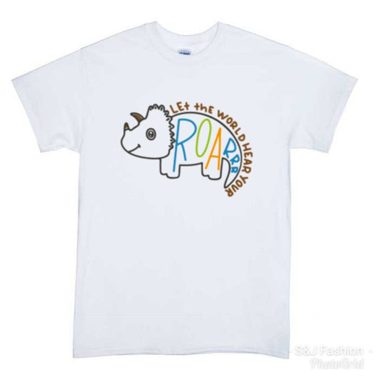 Let the world hear you Roarrr Dino Boys Shirt Girls Shirt