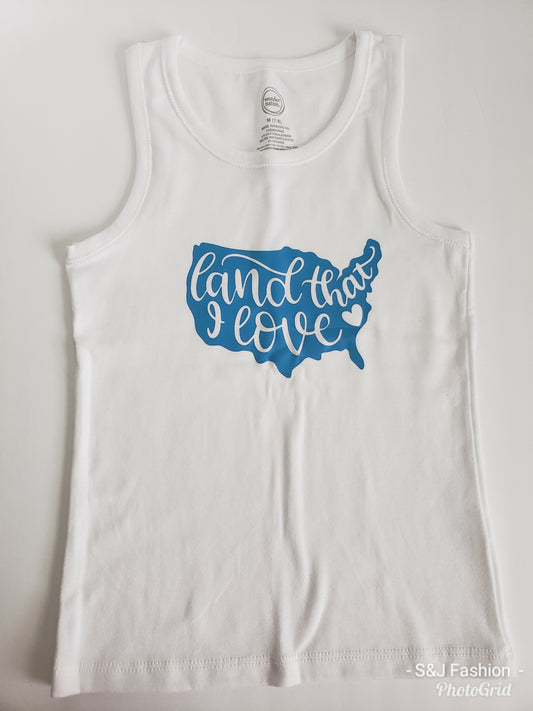 Land that I love 4th of July Girls Shirt