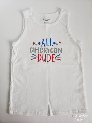 All American Dude Boys Shirt 4th of July