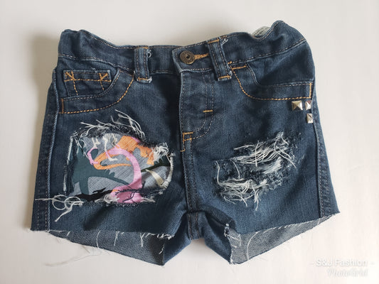 Girls Dino Distressed Shorts