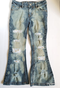 Girls Distressed Jeans "Gold Pop"