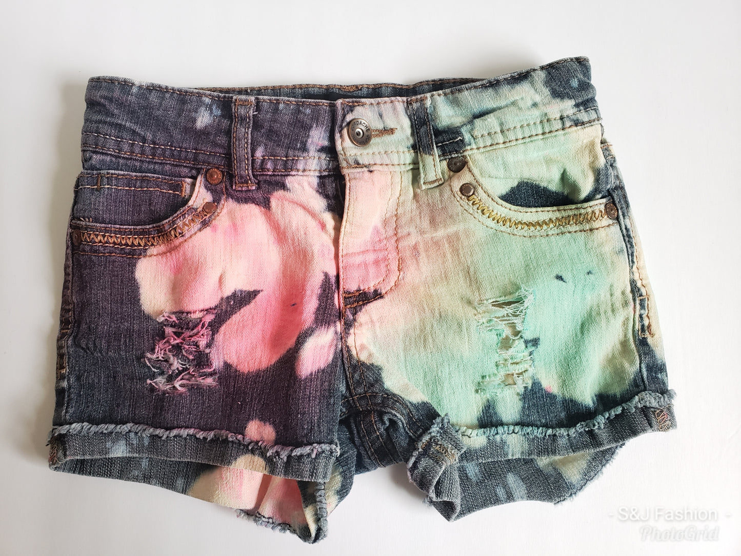 Princess Shorts Girls Distressed Jeans