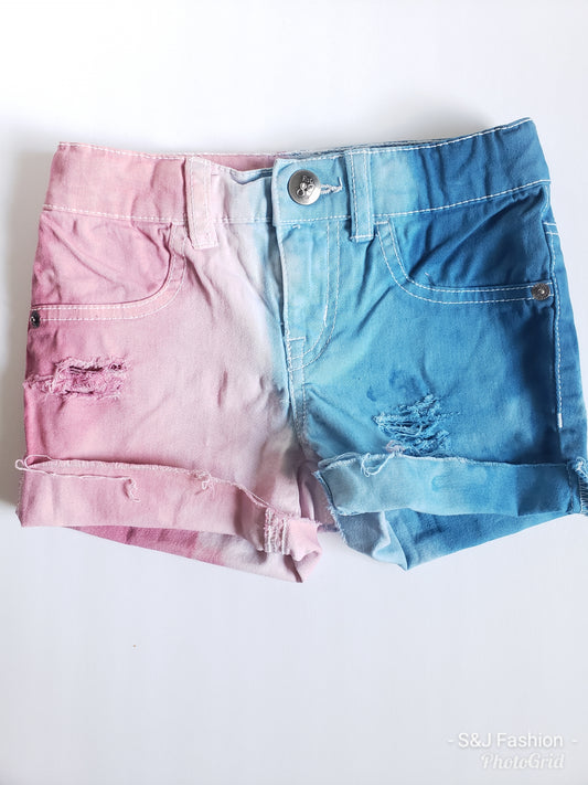 Patriotic Girls Distressed Jeans Shorts