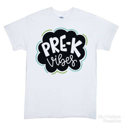 Pre-K Vibes (ANY GRADE) Girls Shirt Boys Shirt Back to School