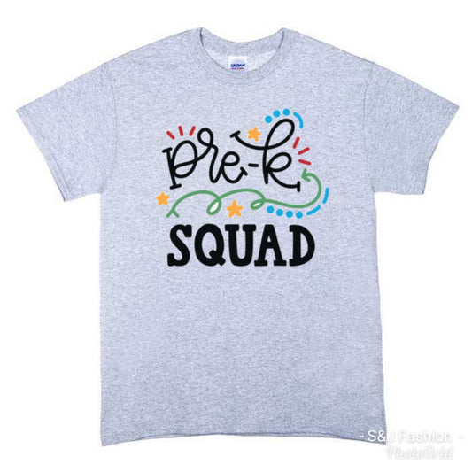 Pre-K Squad (ANY GRADE) Boys Shirt Girls Shirt Back to School