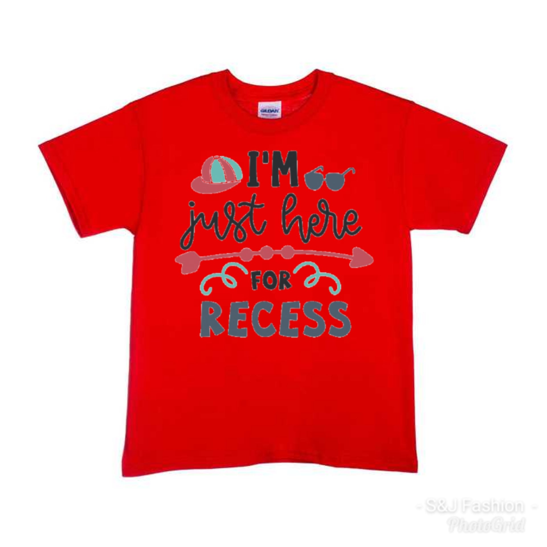 I'm Just here for recess Boys Shirt Back to school