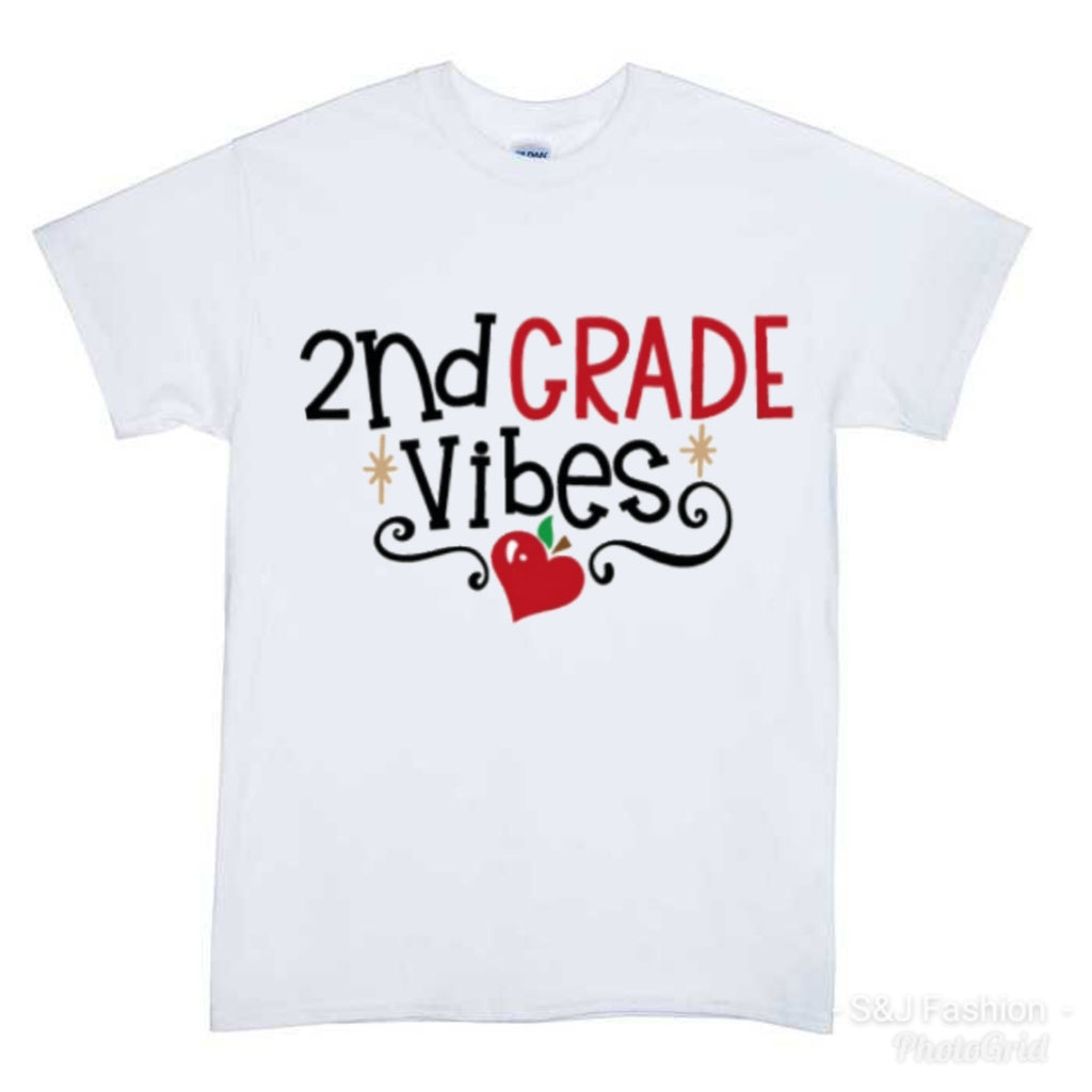 2nd grade vibes ANY GRADE School Girls Shirt