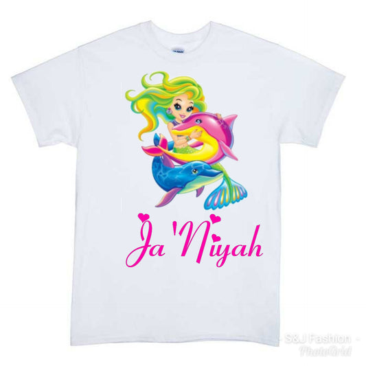 Personalized Lisa Frank Dolphin Girls Shirt