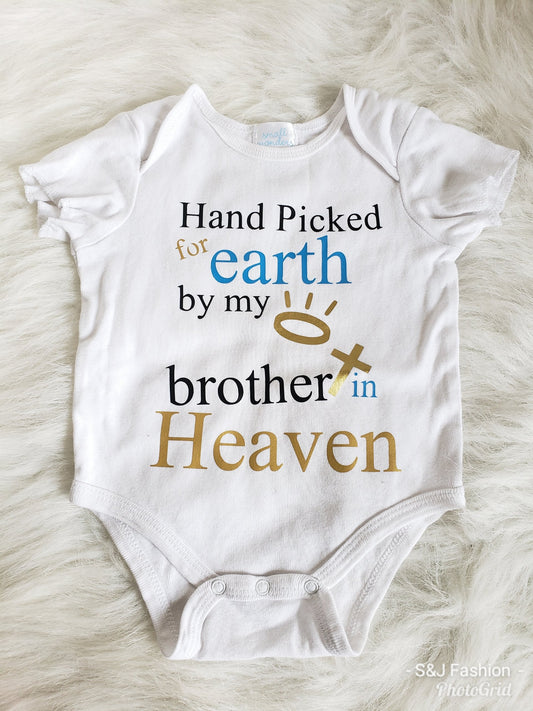 Hand Picked for earth by my brother in heaven Boys Shirt Girls Shirt