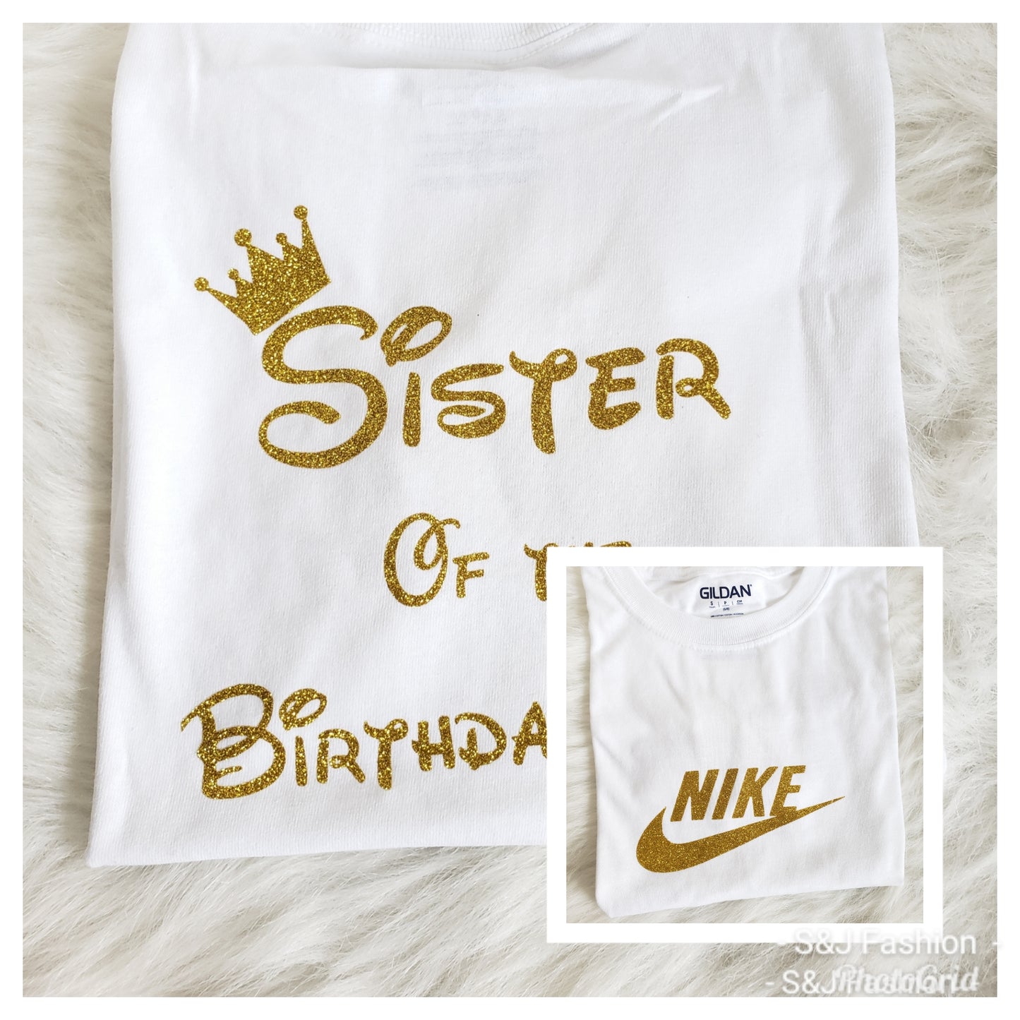 Sister of the Birthday Girl Nike Girls Shirt