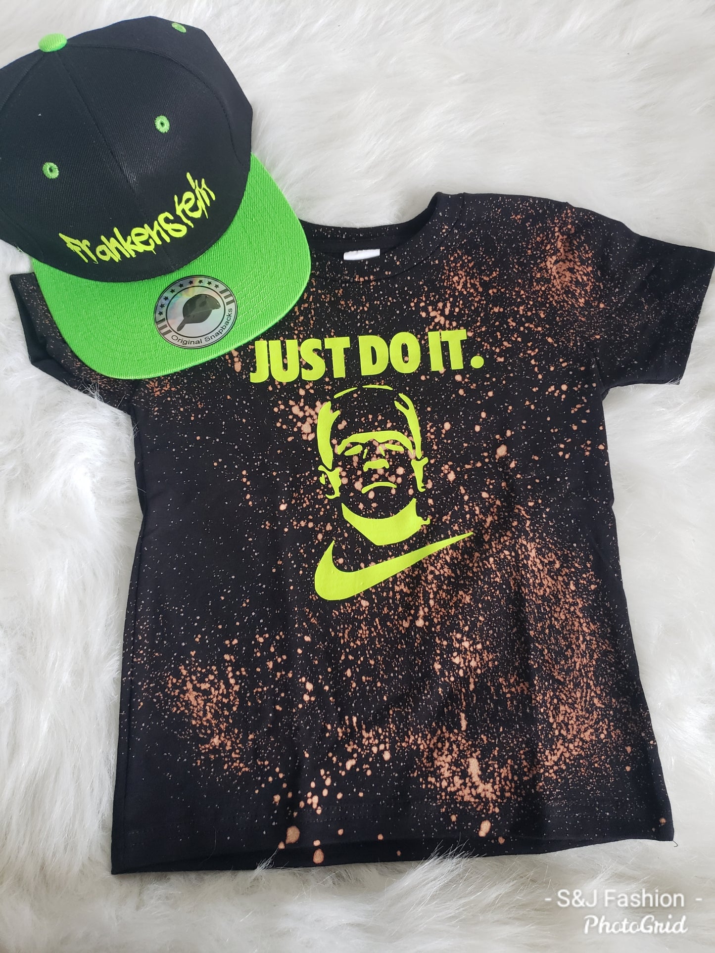 Just do it Frankenstein Halloween acid Boys Shirt Girls Shirt Designer