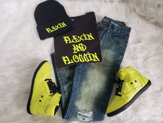 Flexin and Flossin Urban Boys Shirt Girls Shirt