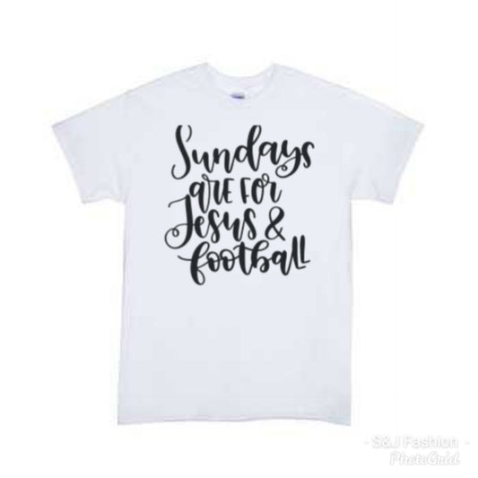Sunday's are for Football & Jesus Girls Shirt Boys Shirt