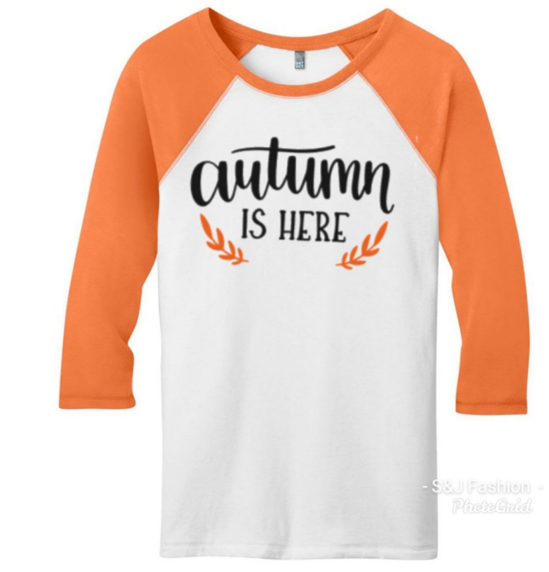 Autumn is here Raglan Girls Shirt Boys Shirt Fall