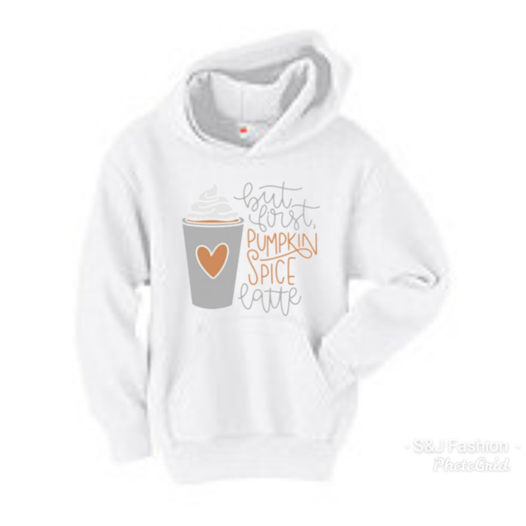 But First Pumpkin Spice Latte Hoodies Ladies Shirt Girls Shirt Fall