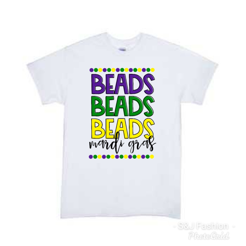 Beads Mardi Gras Boys Shirt Girls Shirt