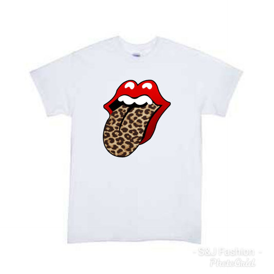 Rock n Roll Rolling Stones Tongue Adult Shirts Ladies Shirt