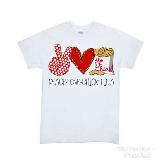 Peace Love Chick-fil-a Girls Shirt Boys Shirt