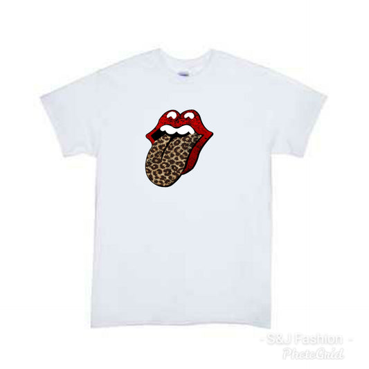 Rock n Roll Rolling Stones Tongue Adult Shirts Ladies Shirt
