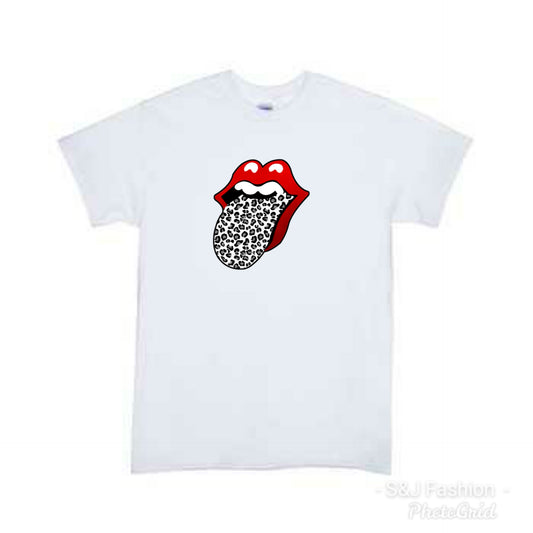 Rock n Roll Rolling Stones Tongue Adult Shirts Ladies Shirt