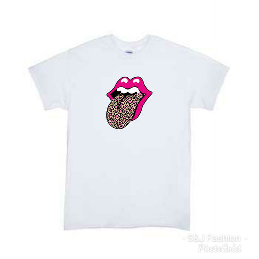 Rock n Roll Rolling Stones Tongue Adult Shirts Ladies Shirt