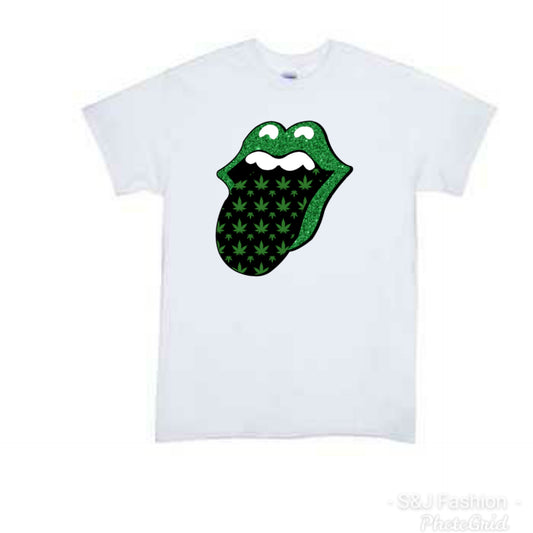 Tongue Weed Adult Ladies Shirt Mens Shirt