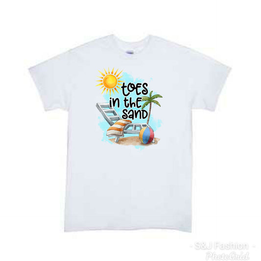 Toes In The Sand Summer Girls Shirt Boys Shirt