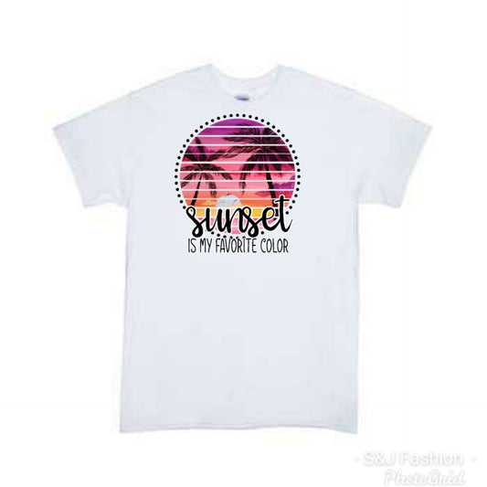 Sunset is my favorite color Girls Shirt Boys Shirt