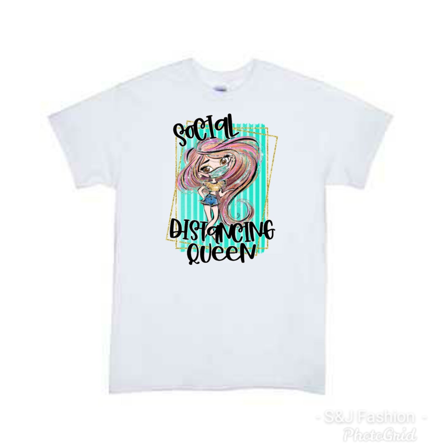 Social Distancing Queen Girls shirt Ladies Shirt