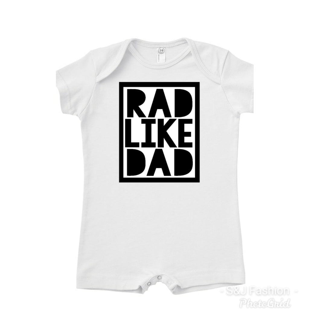 Rad like dad Romper Boys