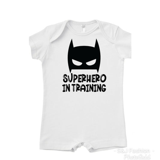 Superhero in training Romper Boys