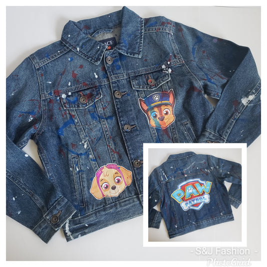 Paw Patrol Paint Splatters Denim Jacket  Girls Boys
