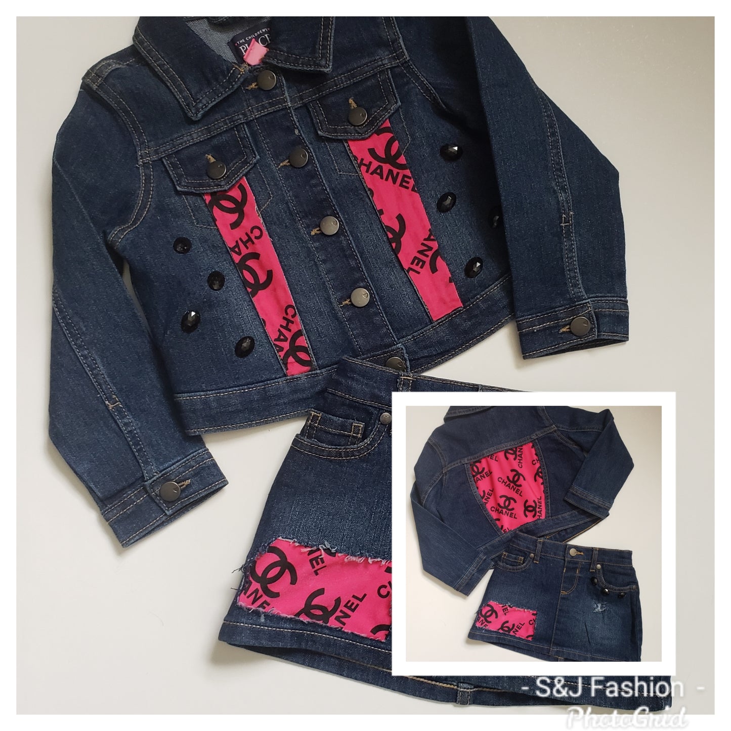 CC Designer Denim Outfit Sets Girls