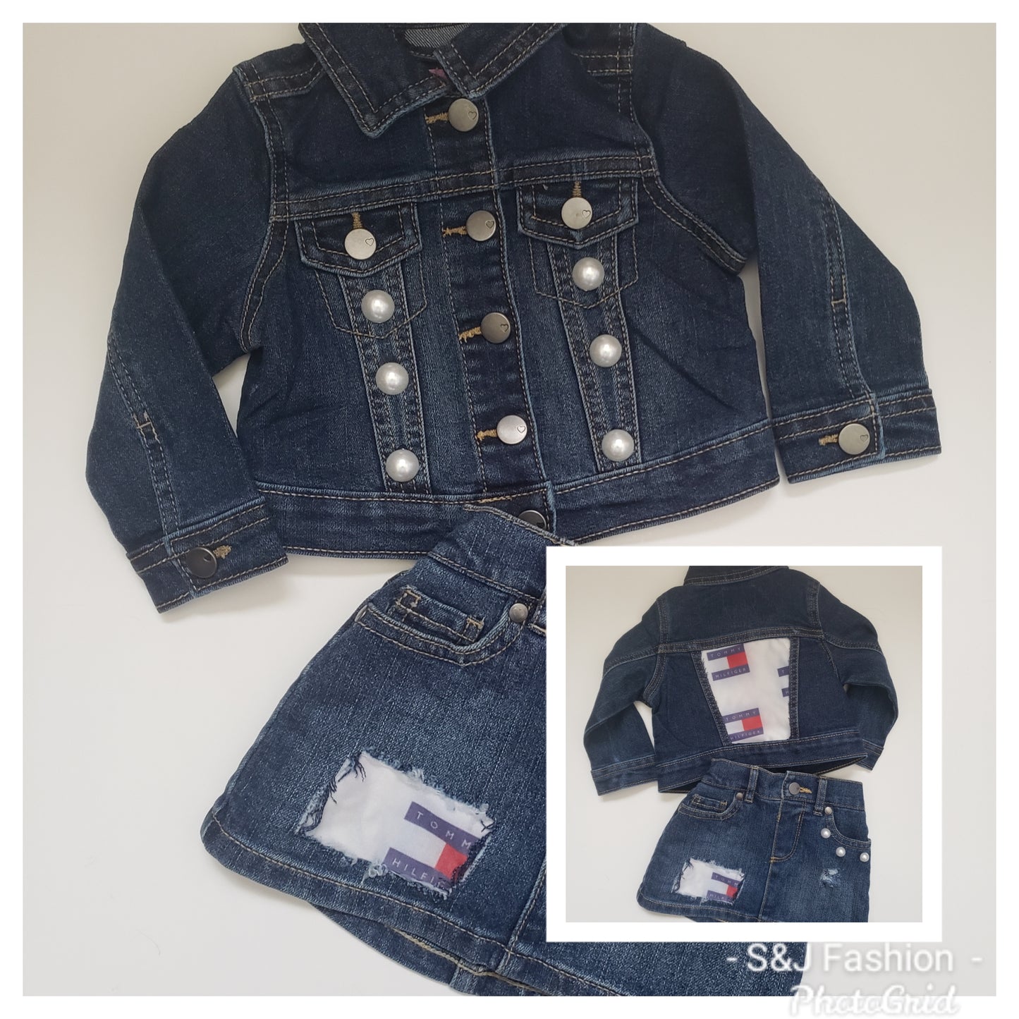 Tommy Denim Outfit Sets Girls