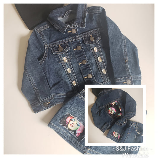 Marilyn Monroe Denim Outfit Sets Girls