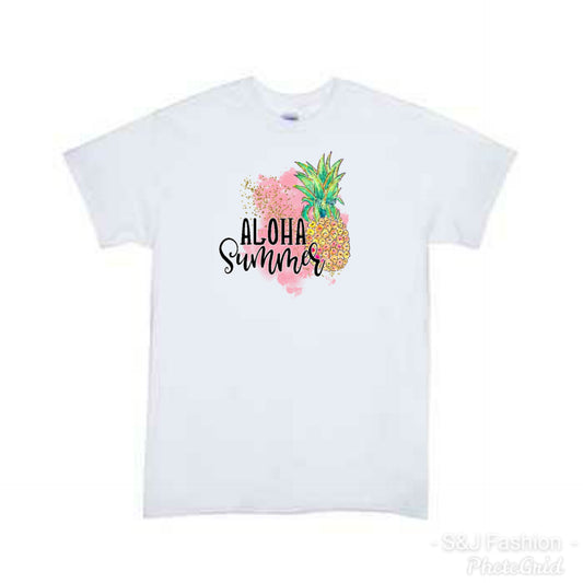 Aloha Summer Girls Shirt Boys Shirt