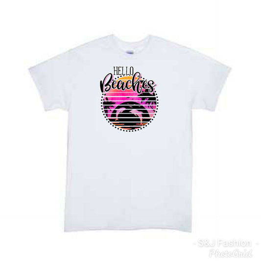 Hello Beaches Girls Shirt boys Shirt