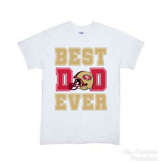 Best Dad Ever any NFL Team Father's Day Mens Shirt