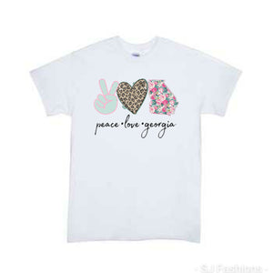 Peace Love Georgia Ladies Shirt