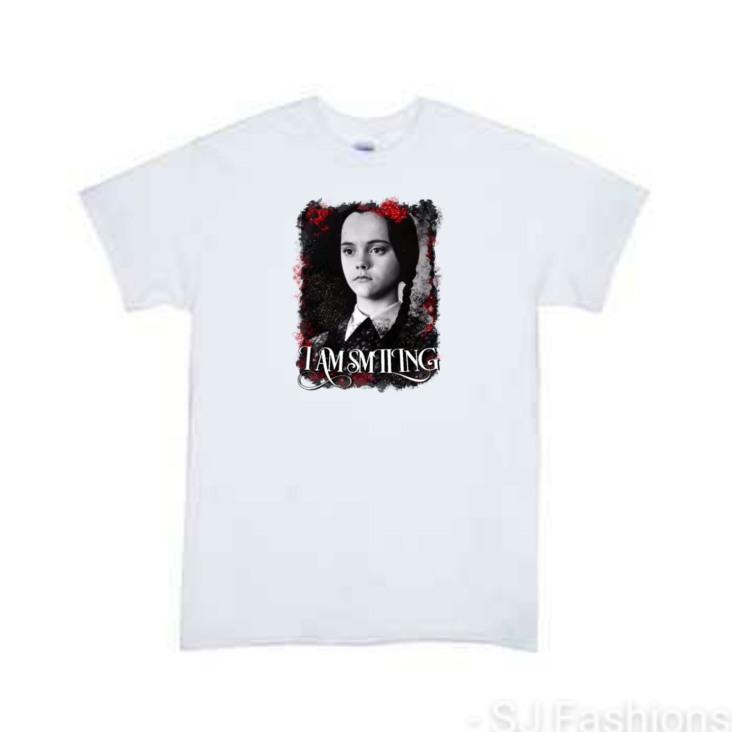 I Am Smiling Halloween Girls Shirt Wednesday Addams Family