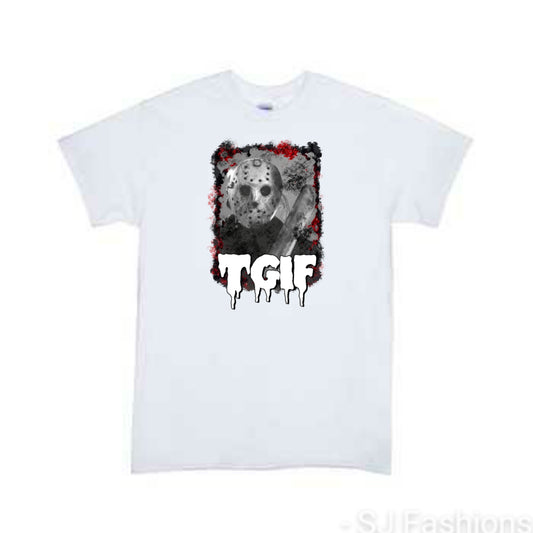 TGIF Jason  Halloween Girls Shirt Boys Shirt