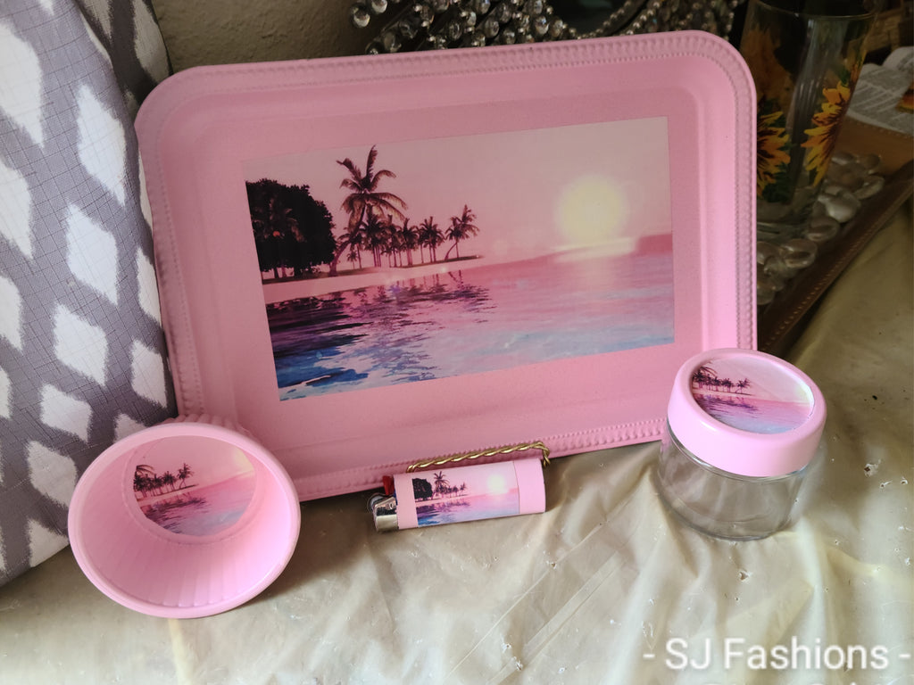 Beach Rolling Trays 4pc Set