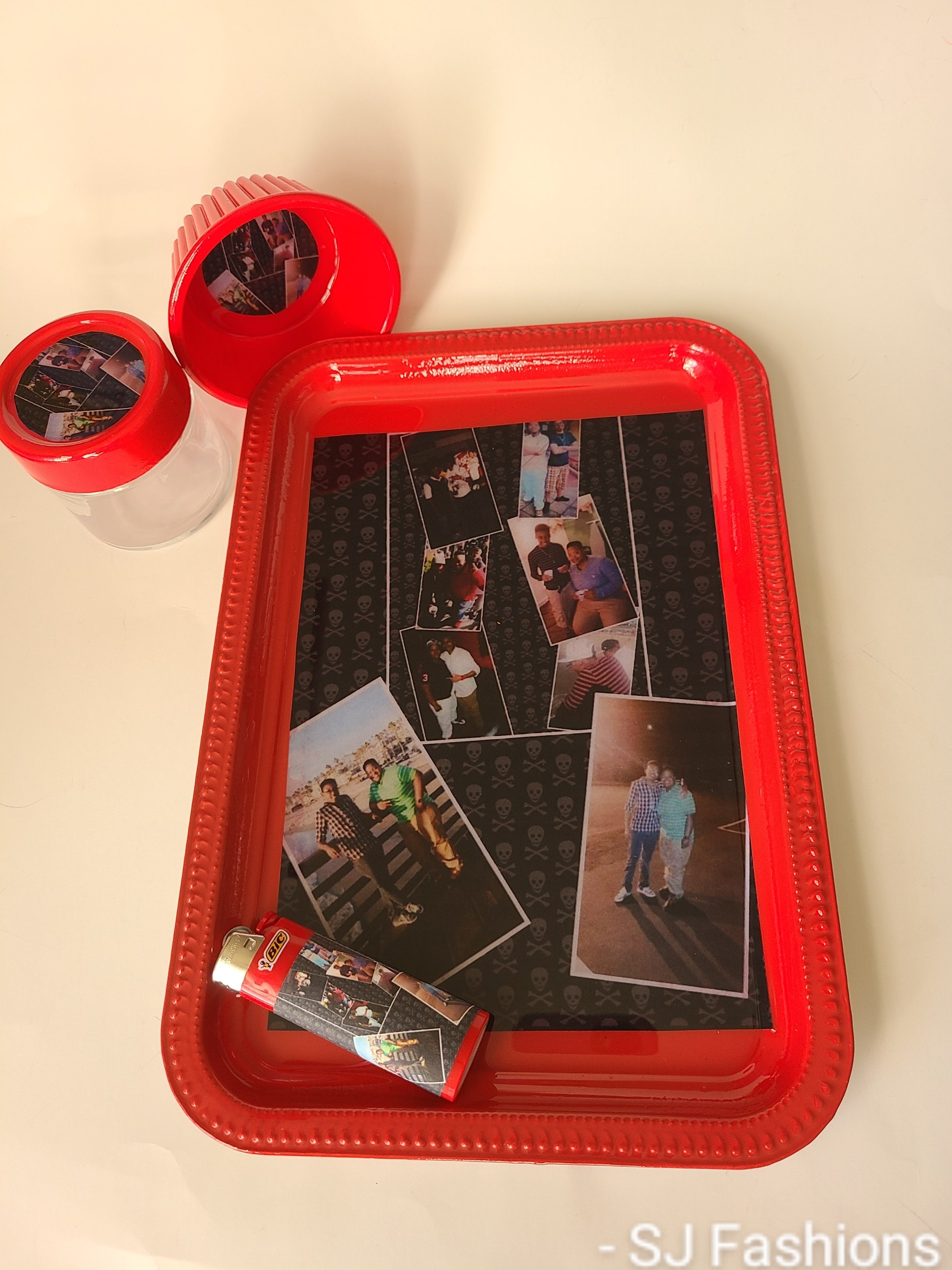 Personalized Picture Rolling Trays 4pc