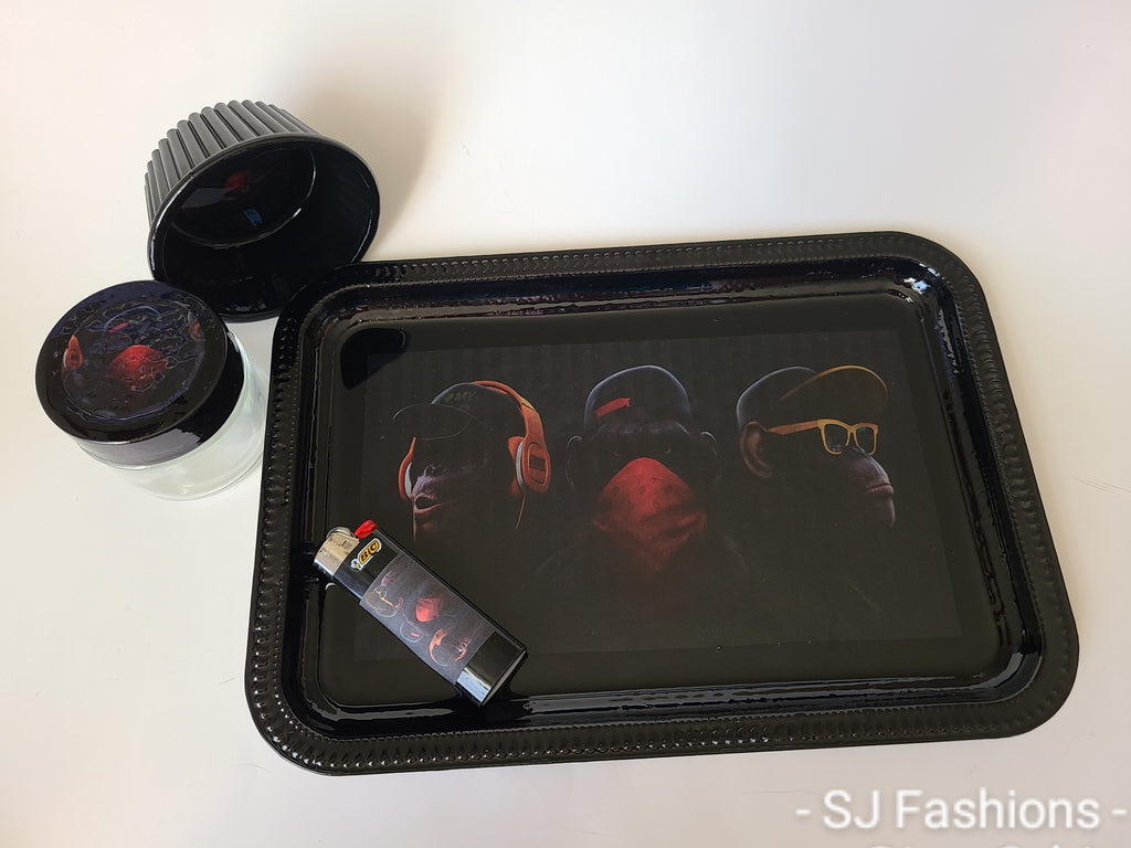 Monkeys Rolling Trays 4pc