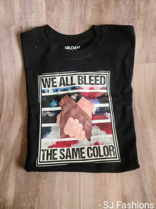 We all bleed the same Color Ladies Shirt BLM