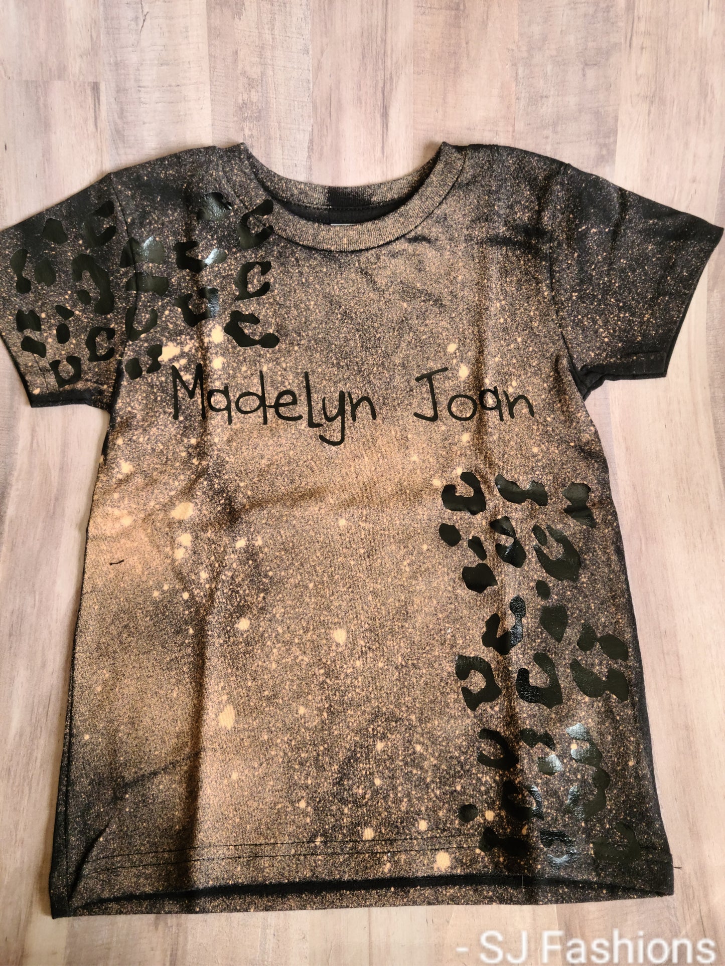 Personalized Cheetah Name Girls Shirt